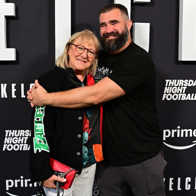 Donna Kelce and Jason Kelce attend Thursday Night Football Presents The World Premiere of "Kelce" on September 08, 2023 in Philadelphia, Pennsylvania.