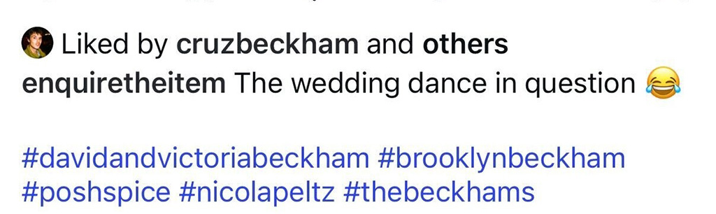 Cruz Beckham, Instagram Like, Victoria Beckham Dancing