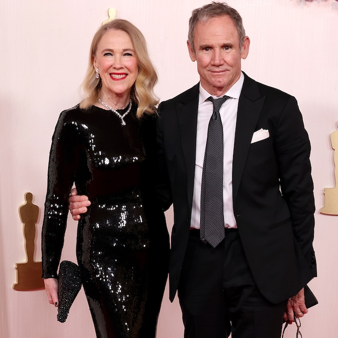 Catherine O'Hara and Bo Welch attend the 2024 Oscars.