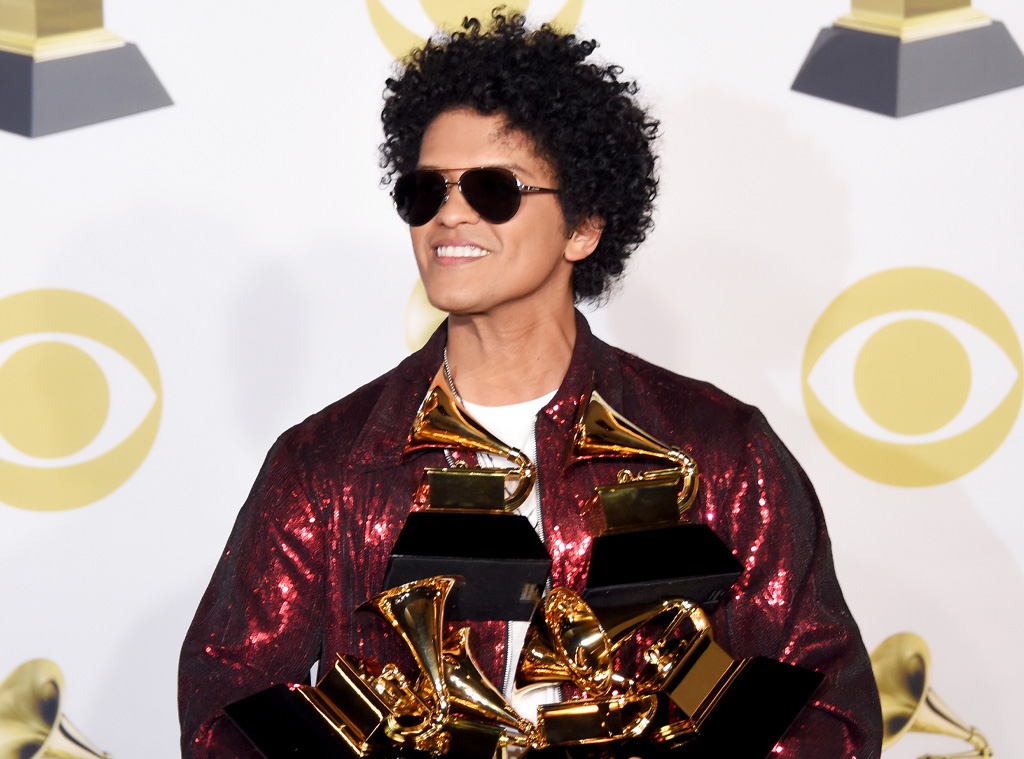 Bruno Mars at the 2018 Grammys