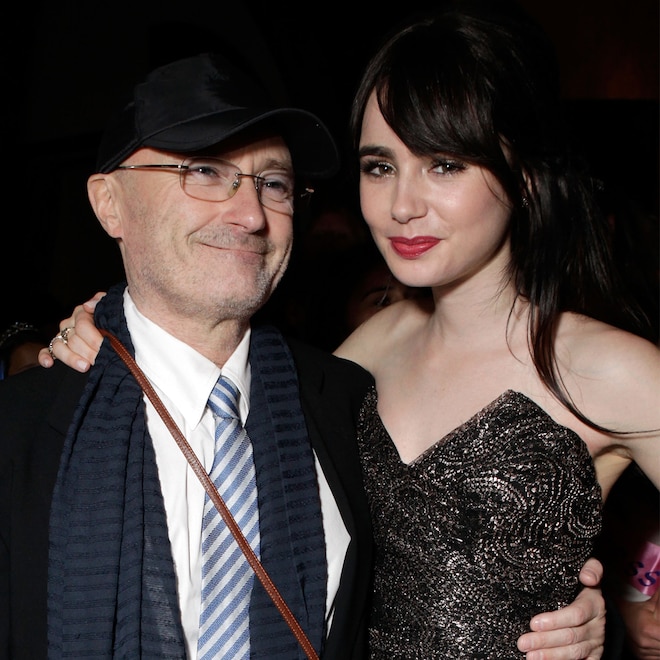 Musician Phil Collins and Actress Lily Collins attend the after party for Relativity Media's "Mirror Mirror" Los Angeles premiere at the Roosevelt Hotel on March 17, 2012 in Hollywood, California.