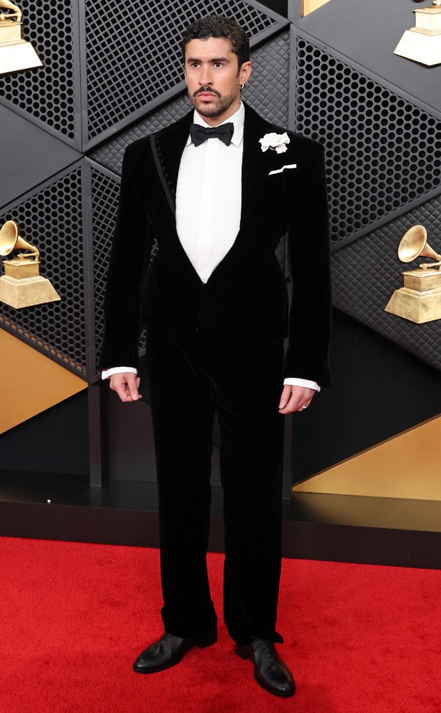 Bad Bunny arrives at the Grammys 2026 red carpet 