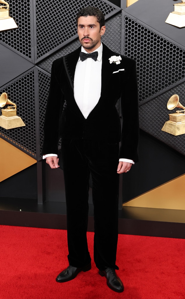 Bad Bunny arrives at the Grammys 2026 red carpet