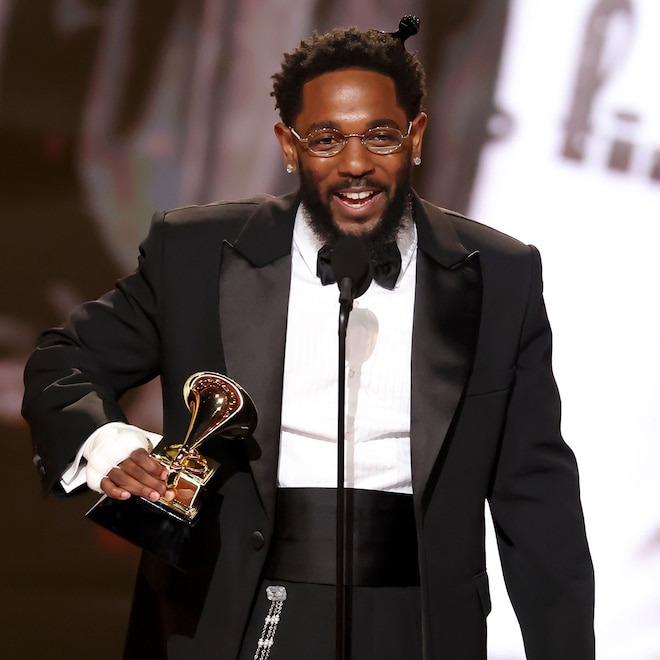 Kendrick Lamar accepts award at Grammys 2026