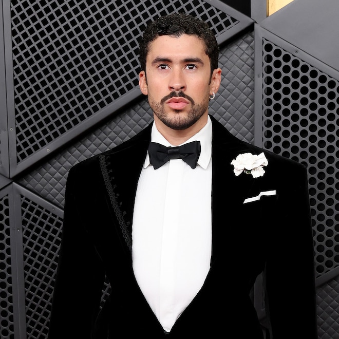 Bad Bunny Arrives on 2026 Grammys Red Carpet