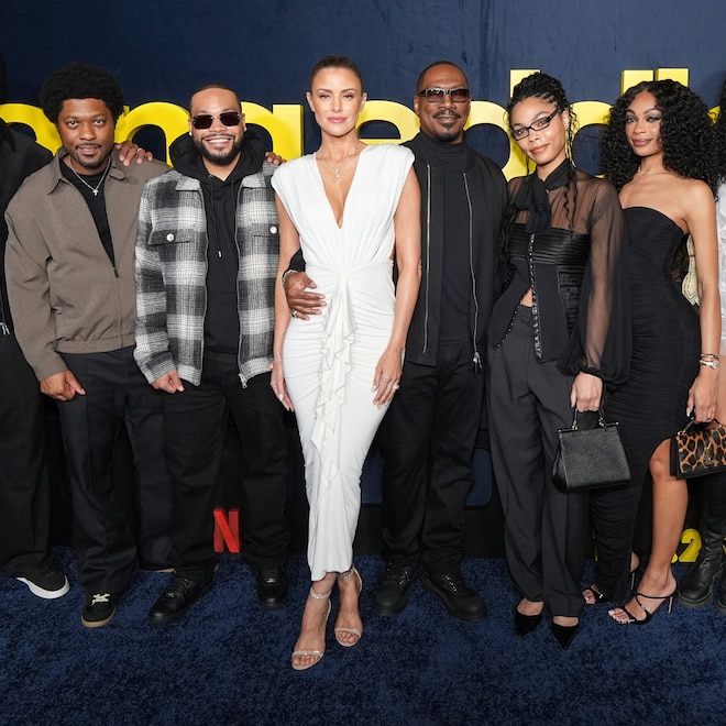 Eddie Murphy family feature, Miles Mitchell Murphy, Christian Murphy, Eric Murphy, Paige Butcher, Eddie Murphy, Bella Murphy, Shayne Audra Murphy, Zola Ivy Murphy, and Bria Murphy Xavier