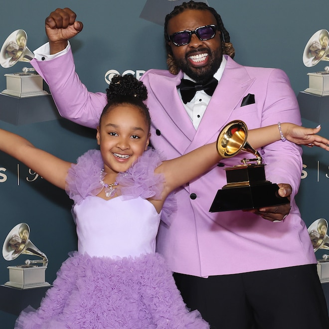 Aura V and FYÜTCH, winners of the Best Children’s Music Album for “Harmony”, pose in the press room during the 68th GRAMMY Awards at Crypto.com Arena on February 01, 2026 in Los Angeles, California.
