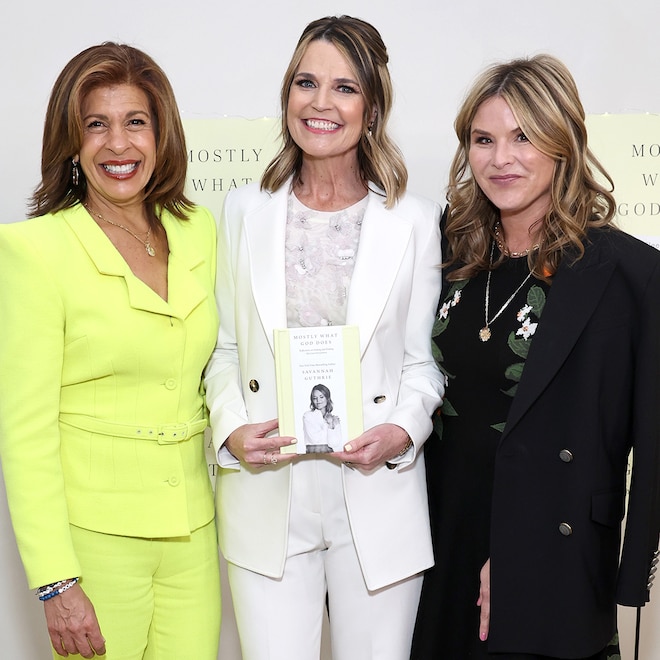 Jenna Bush-Hager, Savannah Guthrie and Hoda Kotb attend the "Mostly What God Does" book presentation on February 21, 2024 in New York City.
