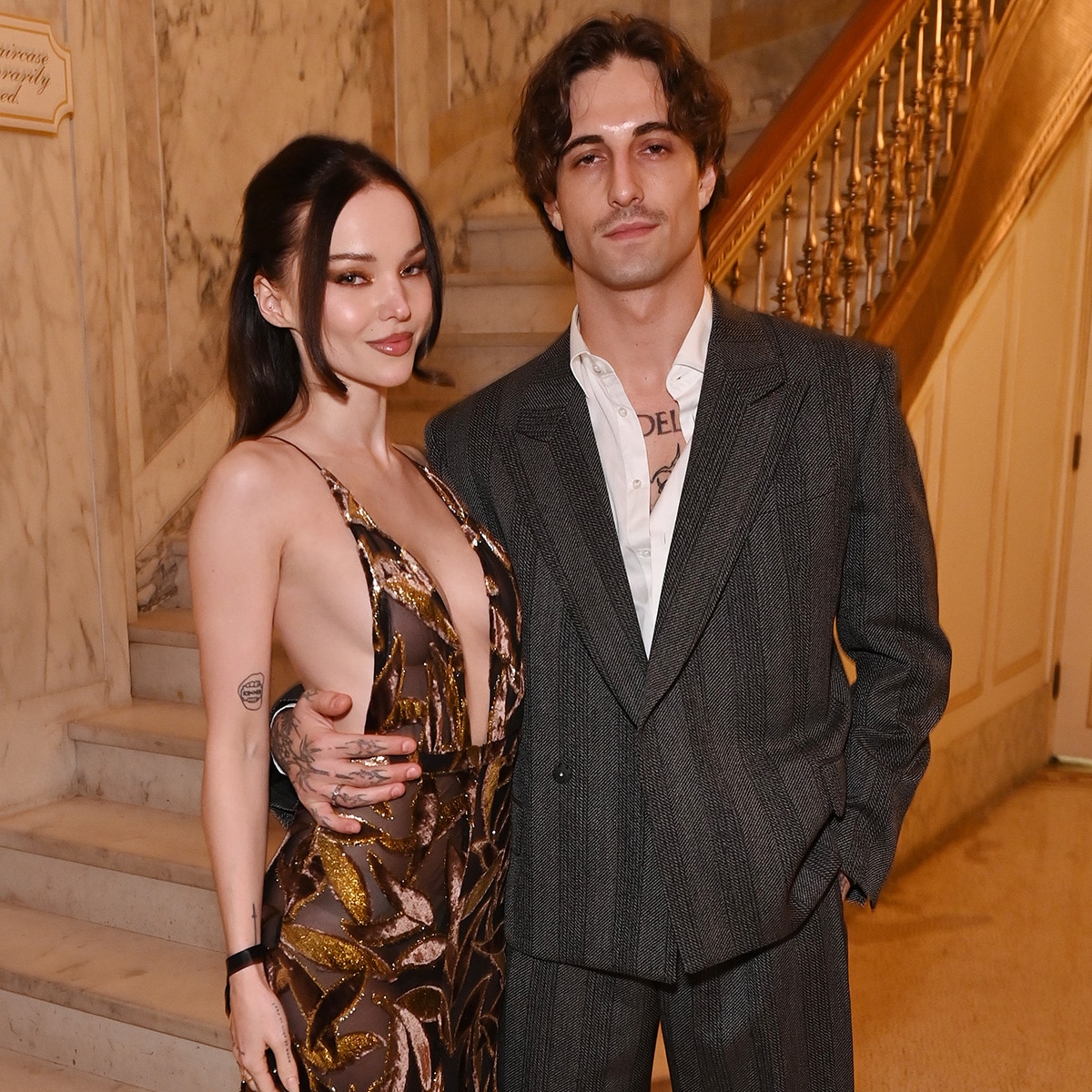 Dove Cameron and Damiano David attend Glamour Women of the Year at The Plaza on November 04, 2025 in New York City.