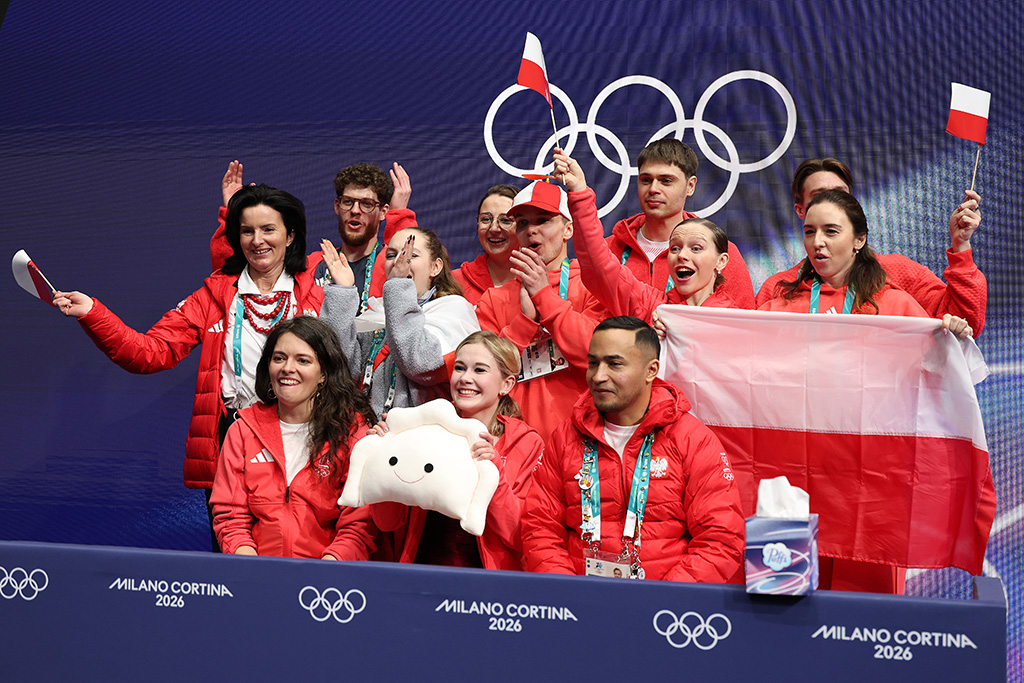 Ekaterina Kurakova, Team Poland, pierogi plushie, Olympics 2026 candids