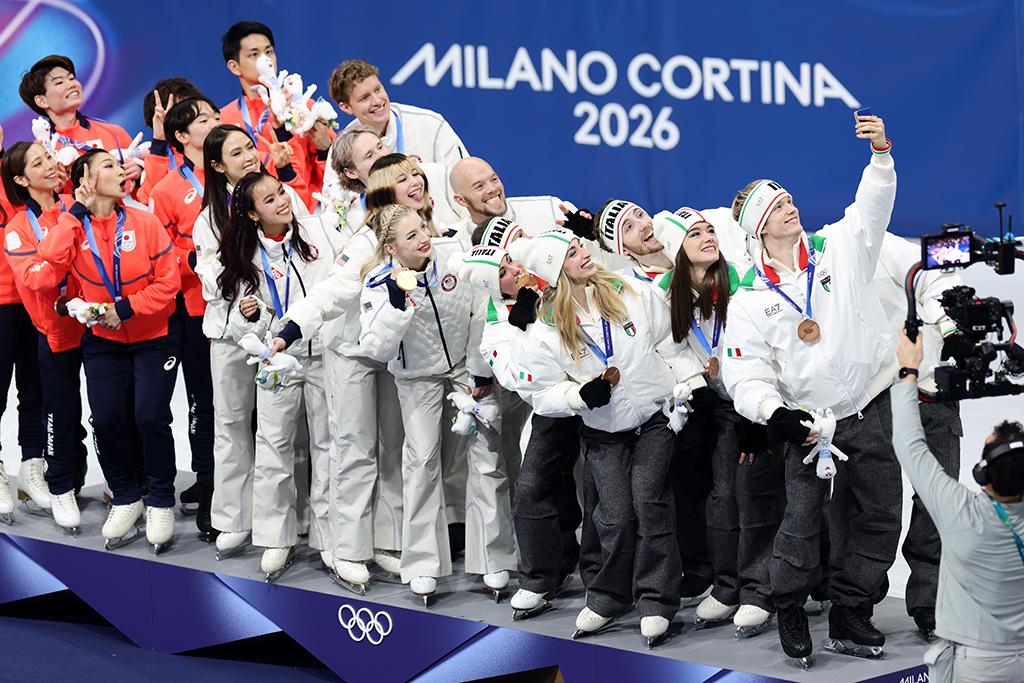 Team USA, Team Japan, Team Italy, Olympics 2026 candids
