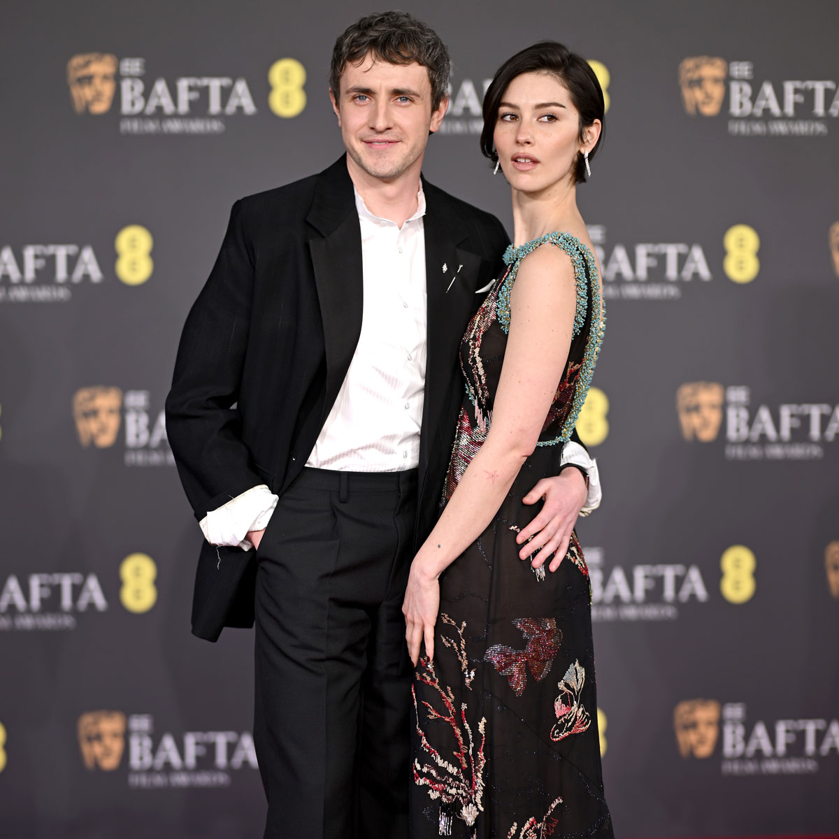 Paul Mescal and Gracie Abrams attend the 2026 EE BAFTA Film Awards at The Royal Festival Hall on February 22, 2026 in London, England.