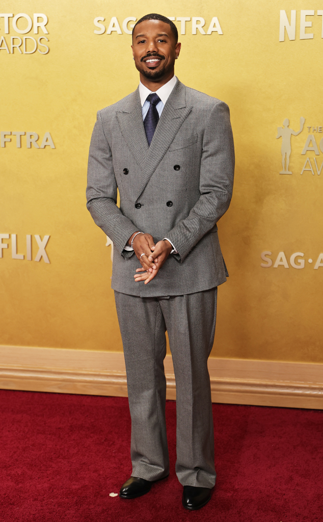 Michael B. Jordan arrives at the Actor Awards 2026 red carpet