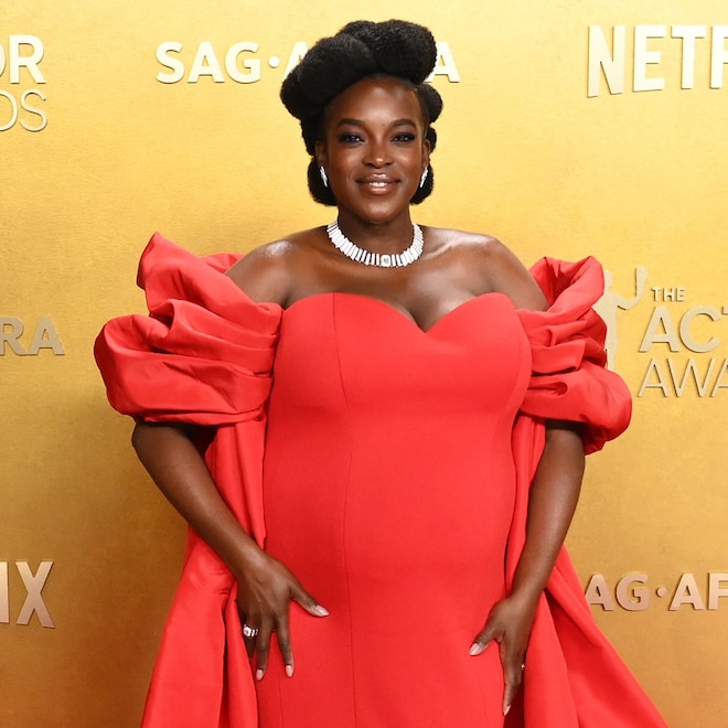Wunmi Mosaku arrives at the Actor Awards 2026 red carpet