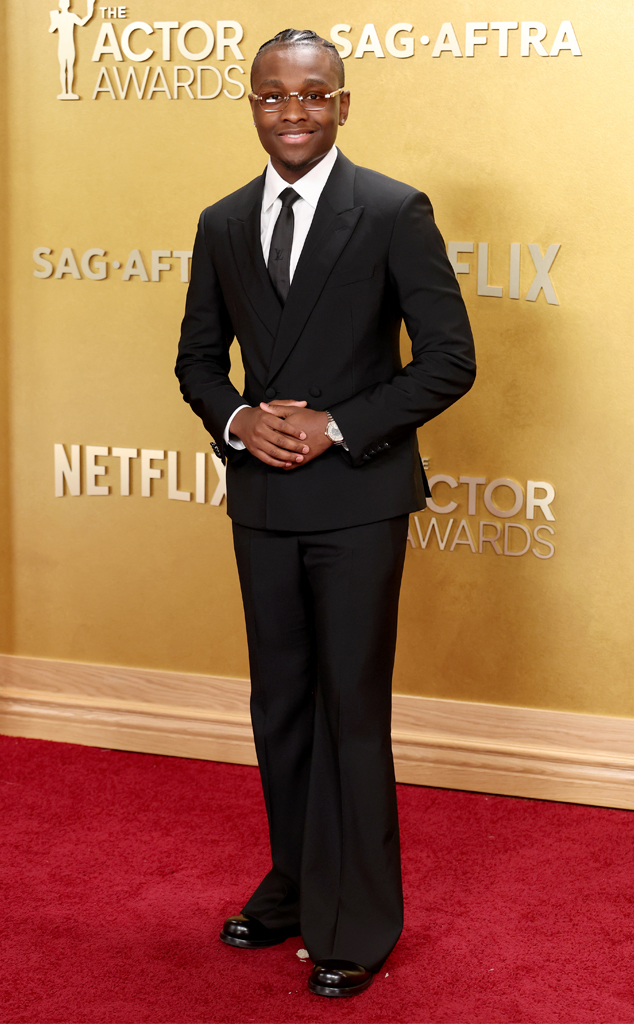 Miles Caton arrives to the Actor Awards 2026 red carpet