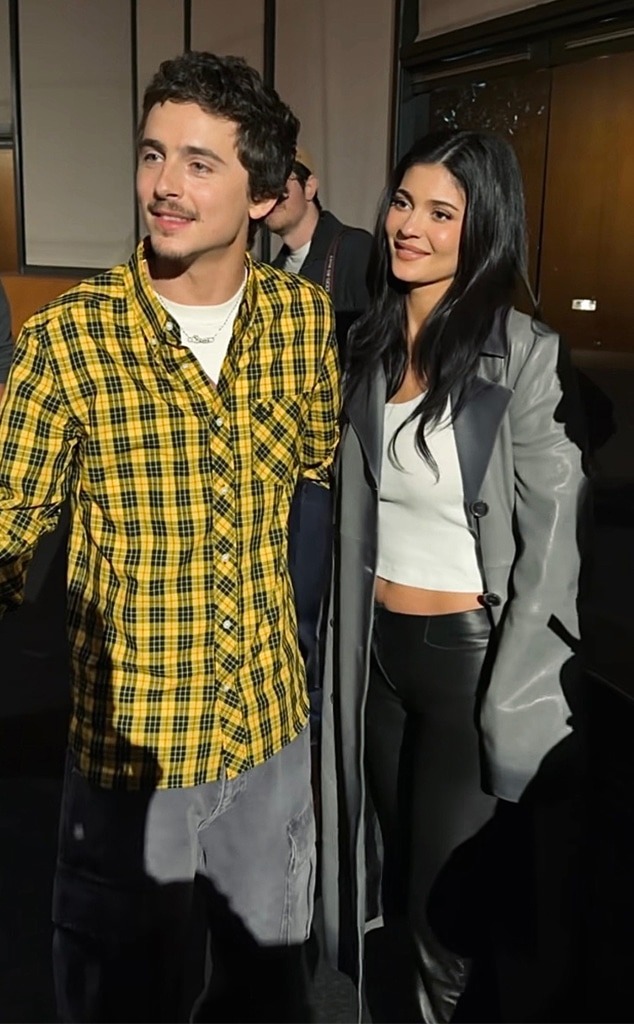 Kylie Jenner and Timothee Chalamet backstage at the Mind The Game podcast