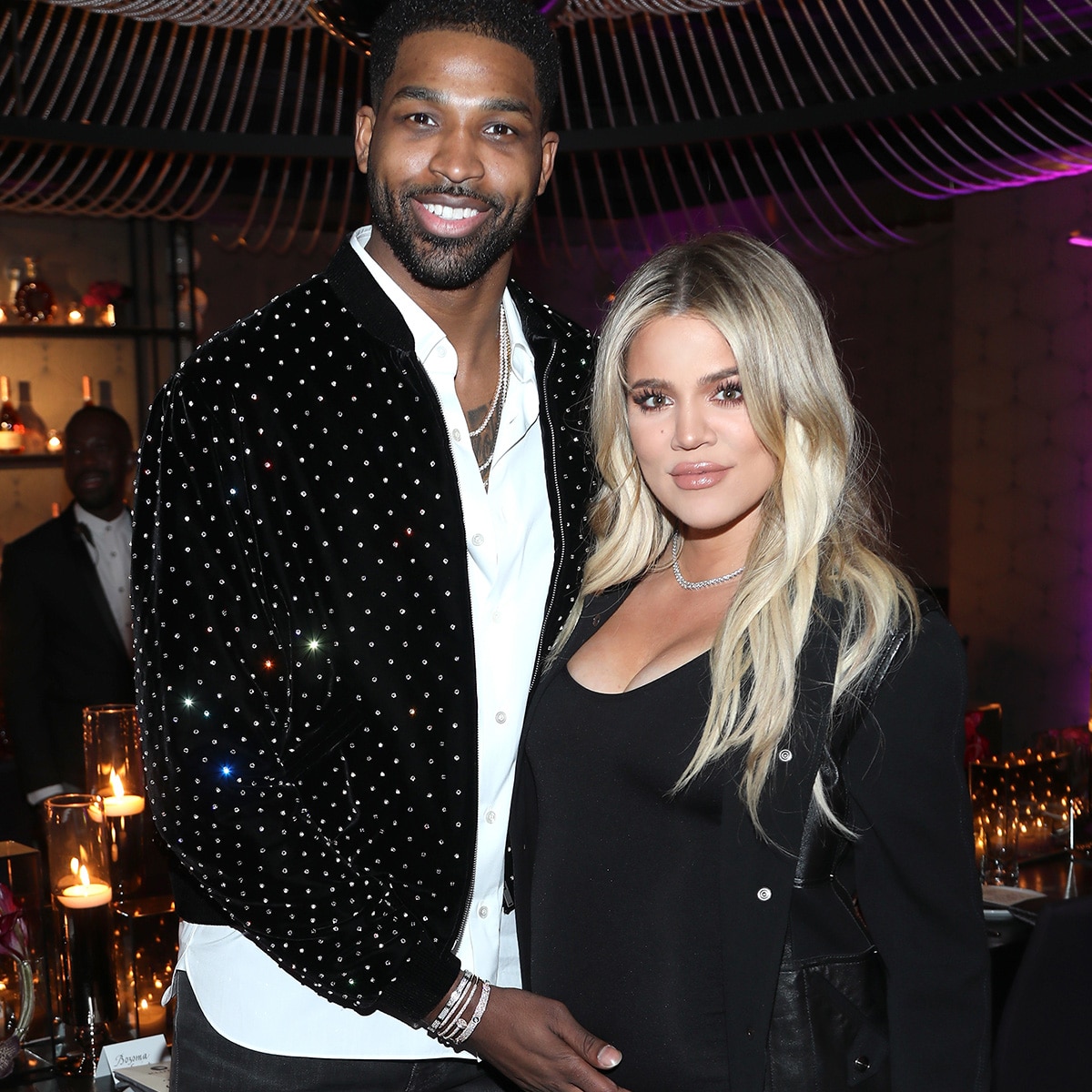 Tristan Thompson and Khloe Kardashian attend the Klutch Sports Group "More Than A Game" Dinner Presented by Remy Martin at Beauty & Essex on February 17, 2018 in Los Angeles, California.