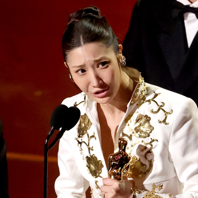 EJAE accepts the Original Song award for "Golden" for "KPop Demon Hunters" at Oscars 2026