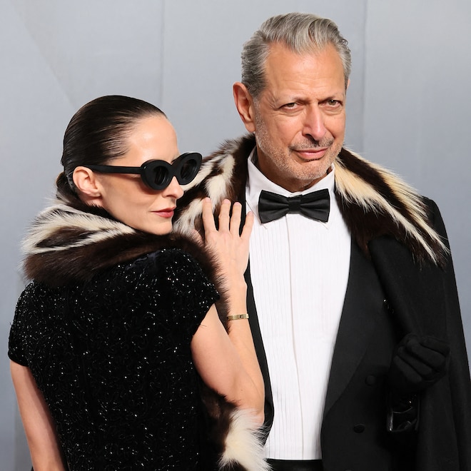 Jeff Goldblum and Emilie Livingston at Vanity Fair Oscar Party
