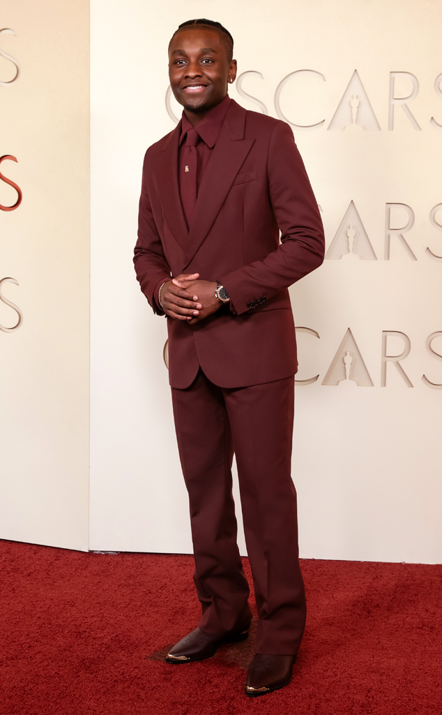 Miles Caton arrives at the Oscars 2026 red carpet