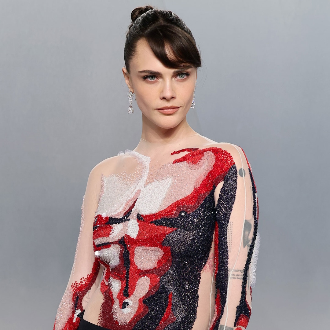 Look do tapete vermelho de Cara Delevingne