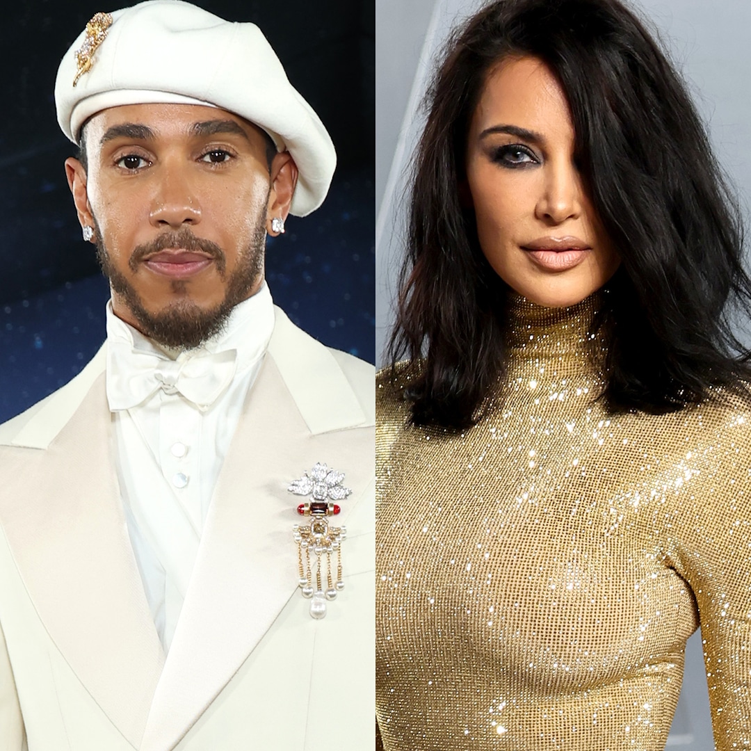 Lewis Hamilton reage ao visual do tapete vermelho de Kim Kardashian