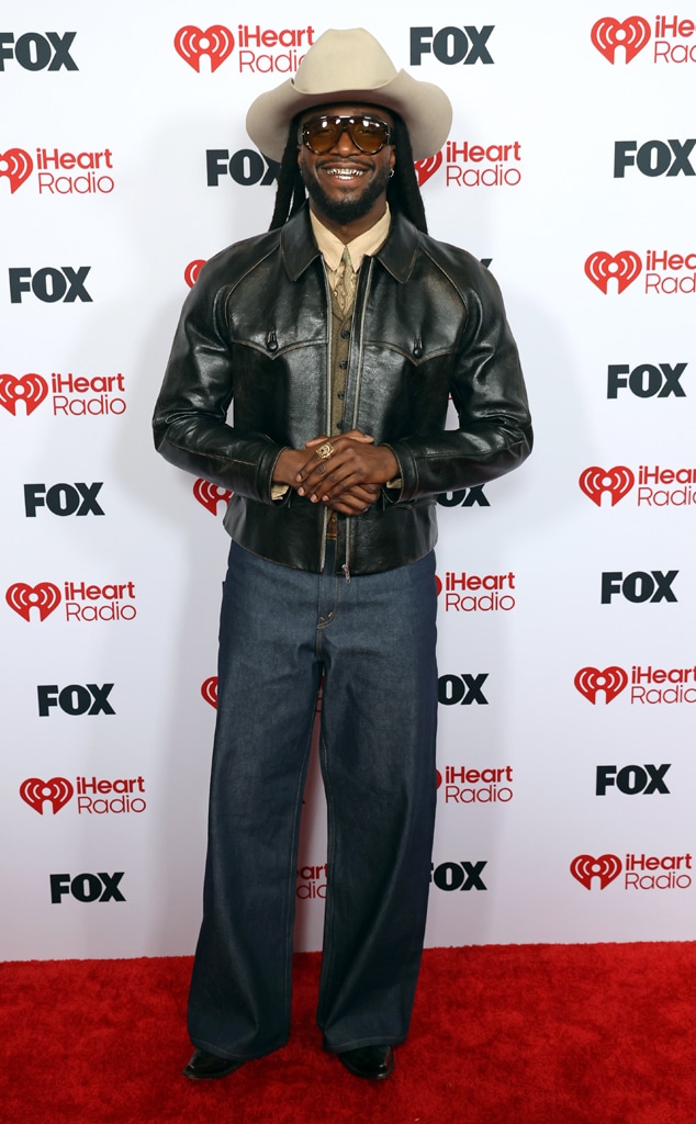 Shaboozey arrives at the 2026 iHeartRadio Music Awards red carpet