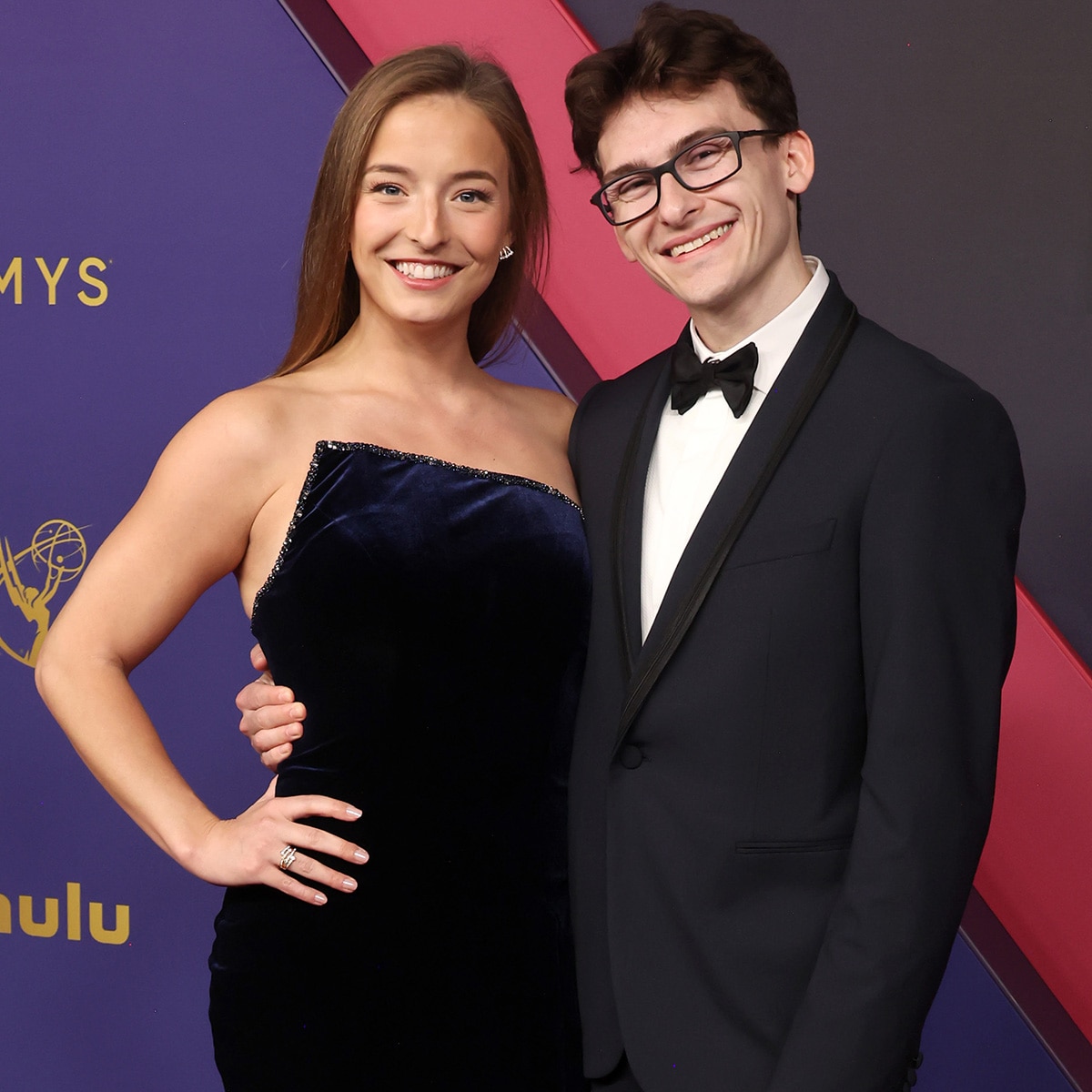 Tess McCracken and Stephen Nedoroscik attend the 76th Primetime Emmy Awards at Peacock Theater on September 15, 2024 in Los Angeles, California.