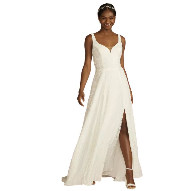 navy blue dress for baby girl White A-line Wedding Dresses & Gowns main image 0