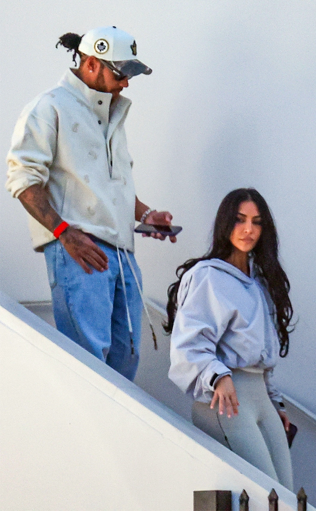 Kim Kardashian and Lewis Hamilton Step Out for Shopping Date