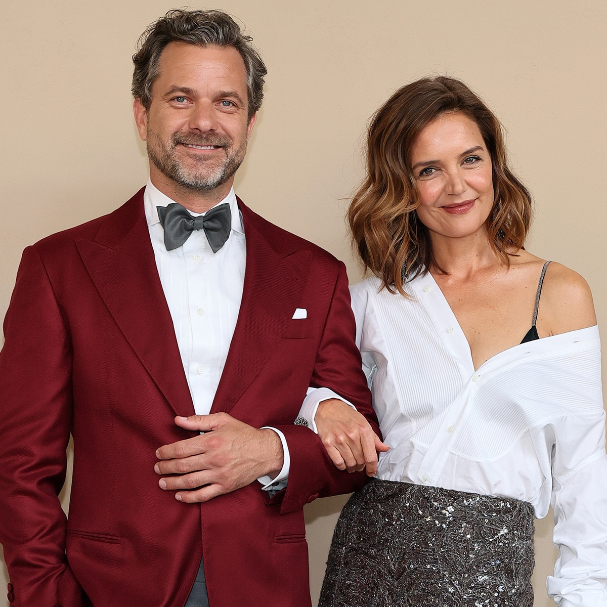 Joshua Jackson and Katie Holmes attend the gala screening of "Brunello: The Gracious Visionary" at David Koch Theatre at Lincoln Center on April 14, 2026 in New York City.