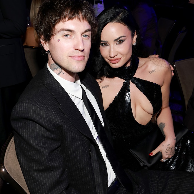 Jutes and Demi Lovato attend the 68th GRAMMY Awards Pre-GRAMMY Gala & GRAMMY Salute to Industry Icons Honoring Avery Lipman & Monte Lipman on January 31, 2026 in Los Angeles, California.