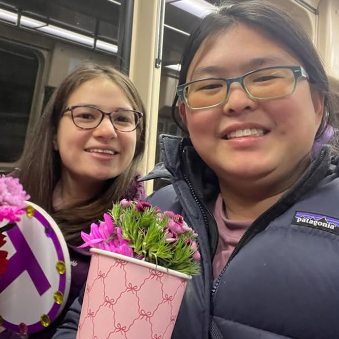 Pari Kim and Tina Zhu Xi Caruso