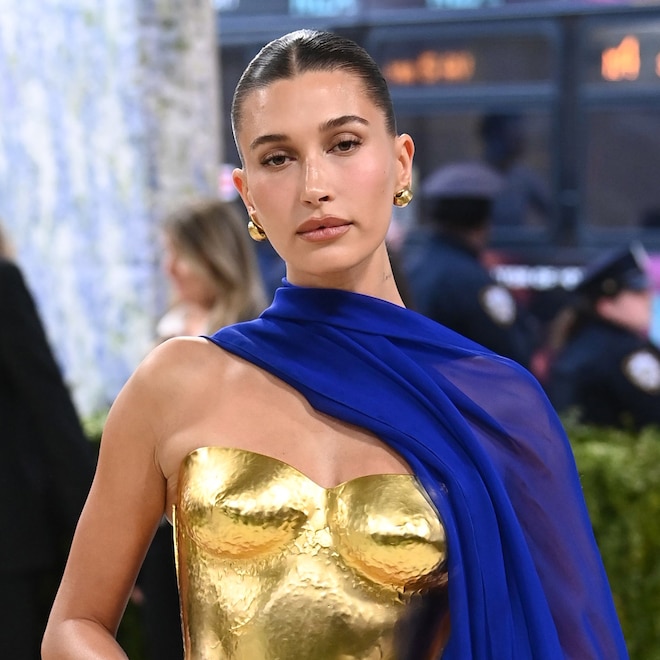 Hailey Bieber arrives at Met Gala 2026 red carpet