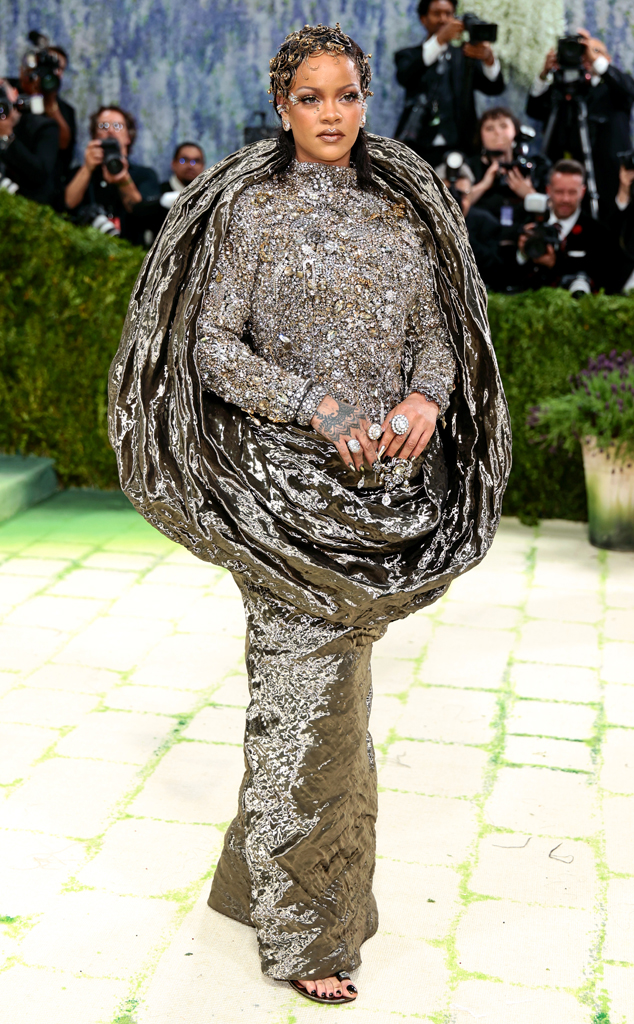 Rihanna arrives at Met Gala 2026 red carpet