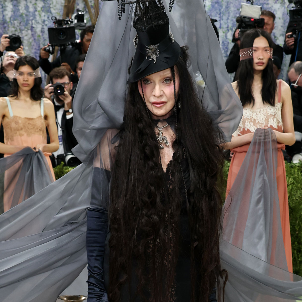 Madonna Uses 7 Helpers to Hold Up Dress