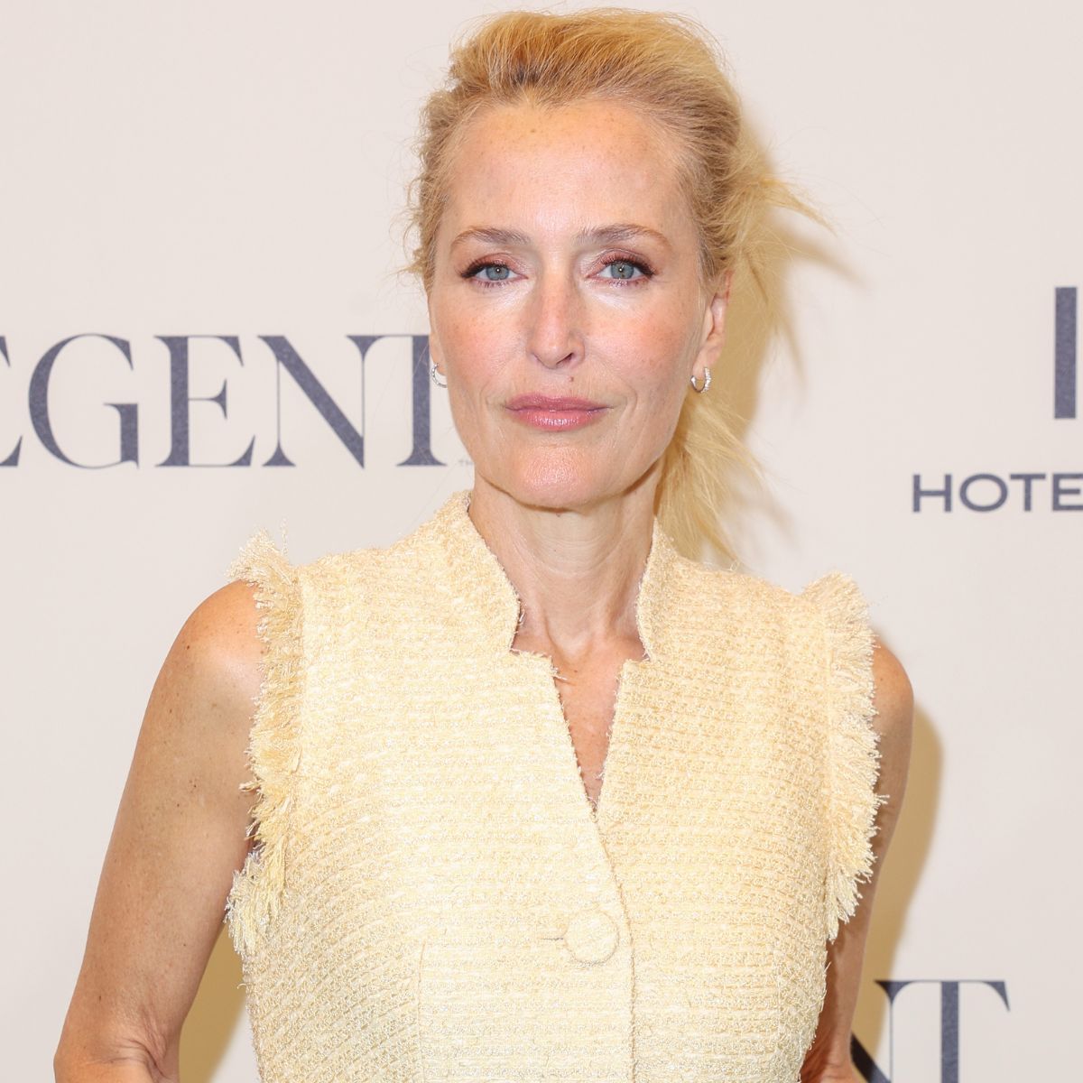 Gillian Anderson Curly Hair Transformation at Cannes