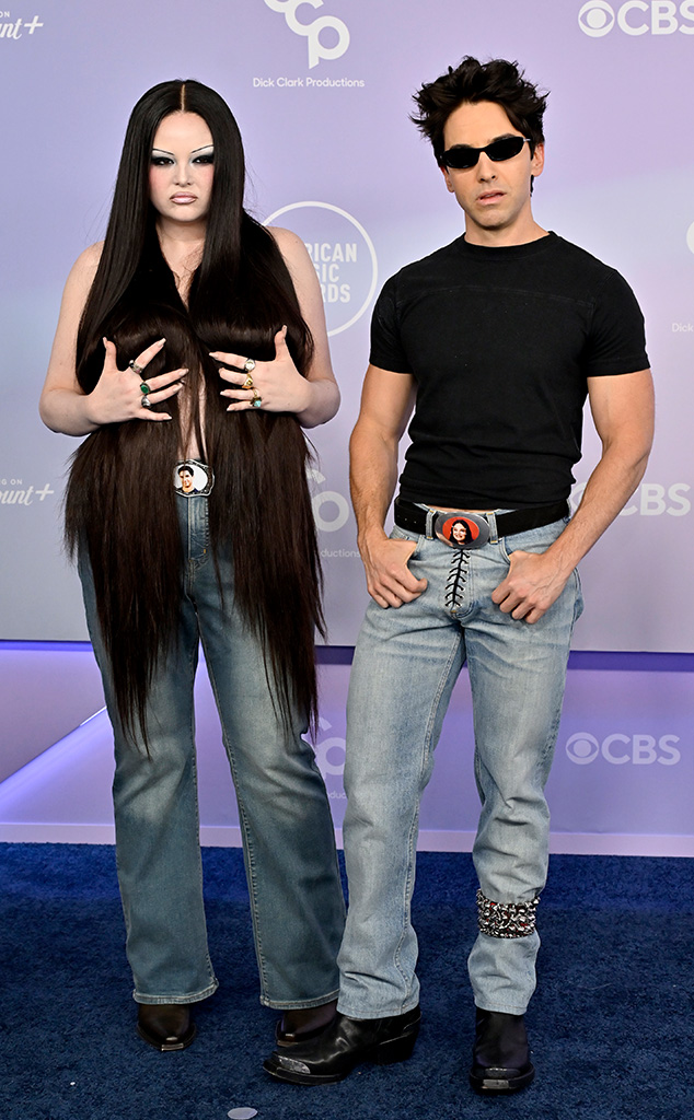 Megan Stalter and Paul W. Downs attend the 52nd American Music Awards in Las Vegas in May 2026