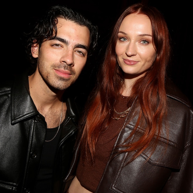 Joe Jonas and Sophie Turner pose at the opening night of the play "Topdog/Underdog" on Broadway at The Golden Theater on October 20, 2022 in New York City.